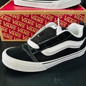 Vans Black and White Old Skool Low-Top Sneakers